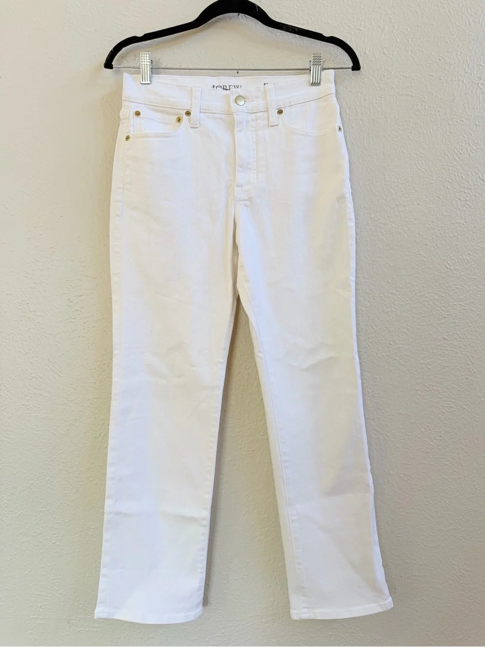 NWT J Crew bright white straight jeans